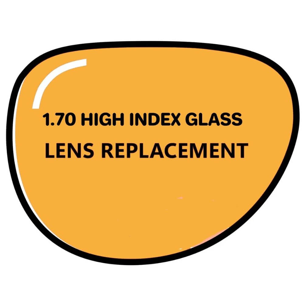 1.70 high index glass lenses by VS Eyewear showcasing sleek, clear design suitable for eyewear frames.
