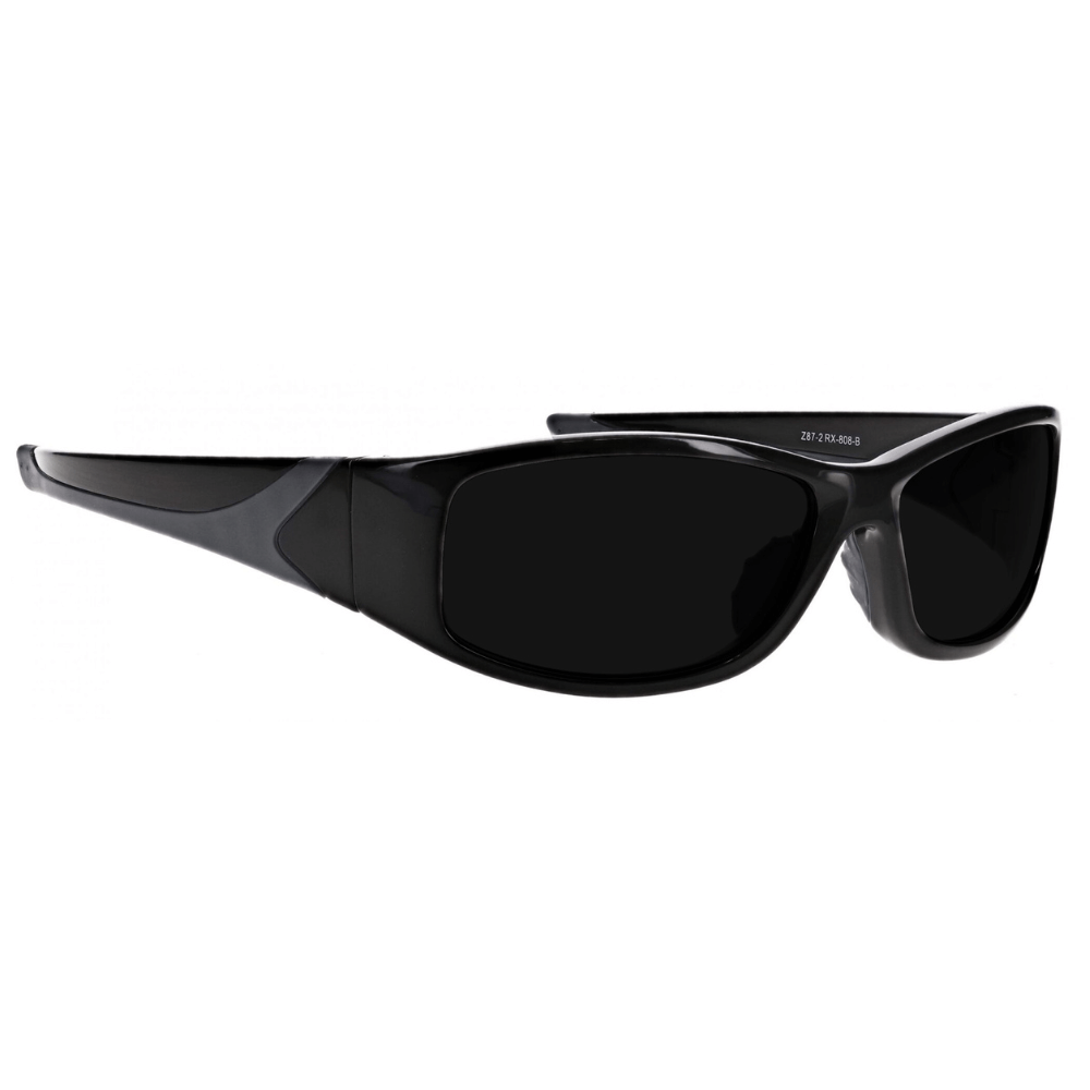 Glass safety glasses 808 - Black Frame - Glass Lens Eyewear