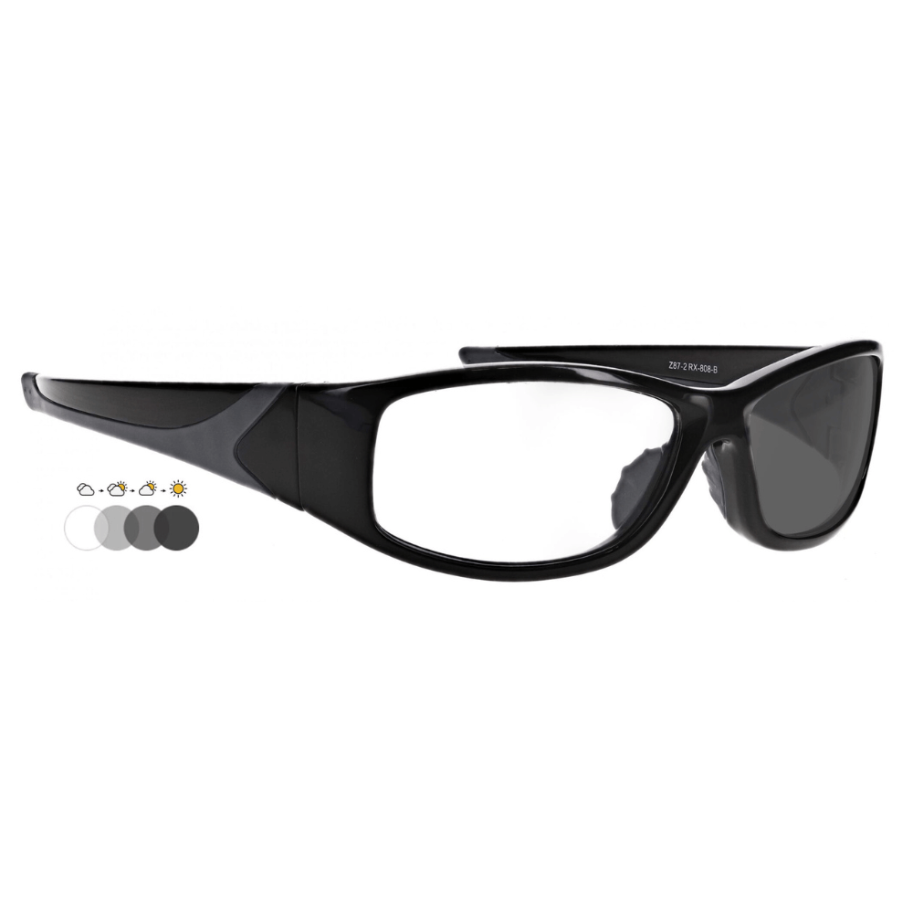 Glass safety glasses 808 - Black Frame - Glass Lens Eyewear