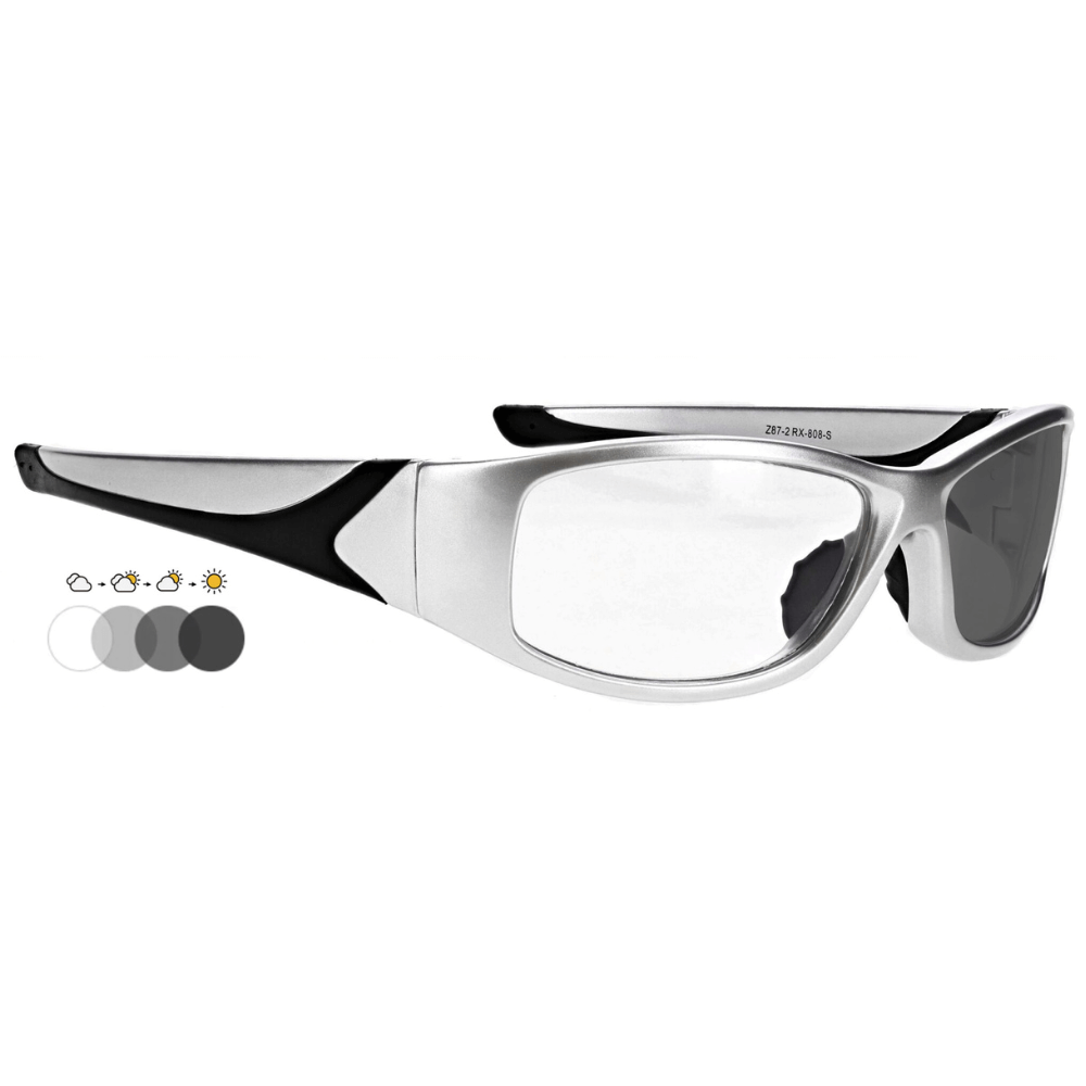 Glass safety glasses 808 - Silver Frame - Glass Lens Eyewear