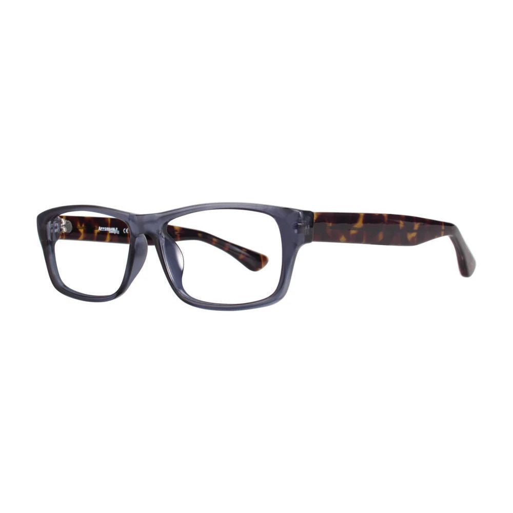 Blue Glass Reading Glasses by Affordable Designs, showcasing a stylish frame with clear lenses and comfortable fit.