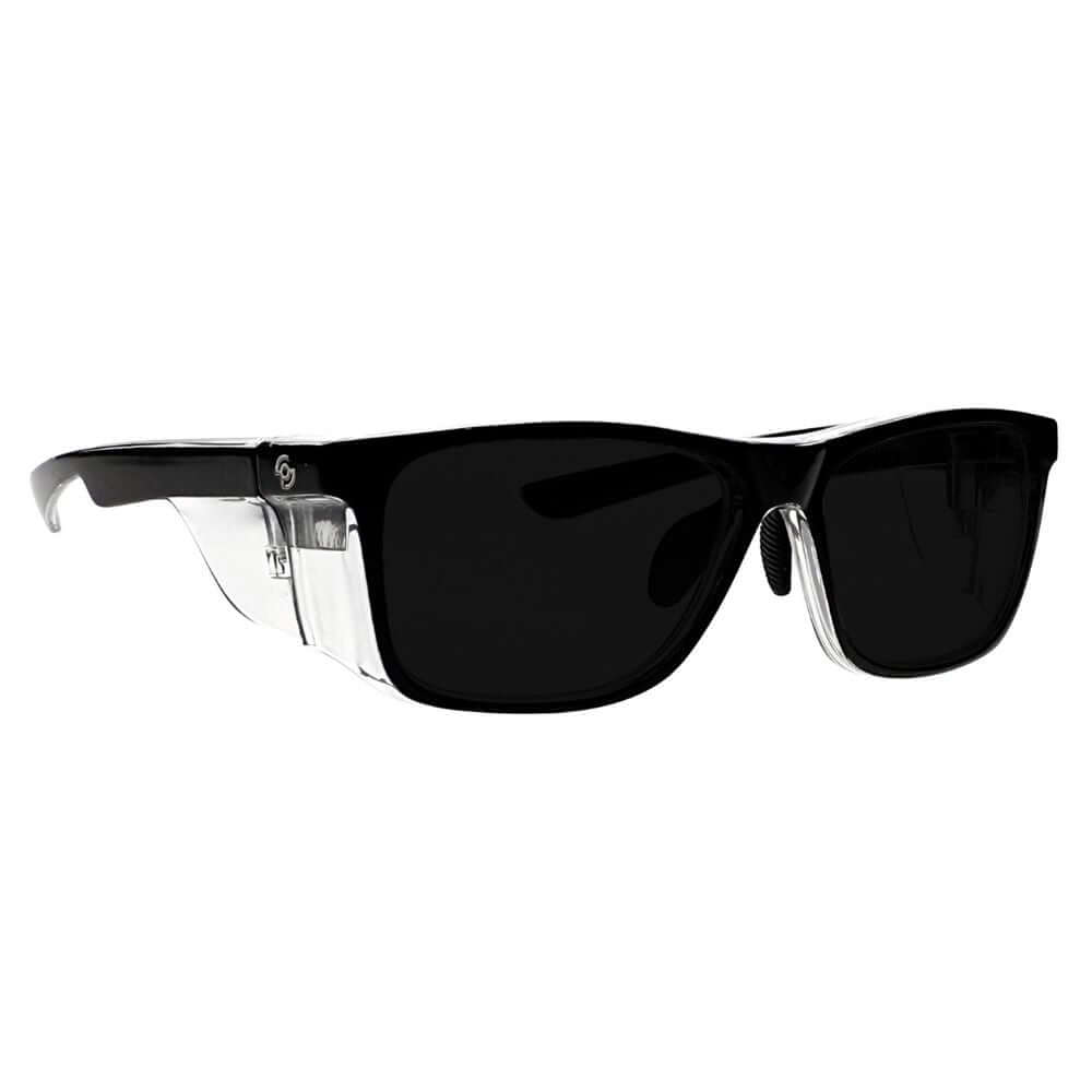 Gray Glass Lens Eyewear safety glasses model 15011, featuring a sleek design and protective clear lenses.