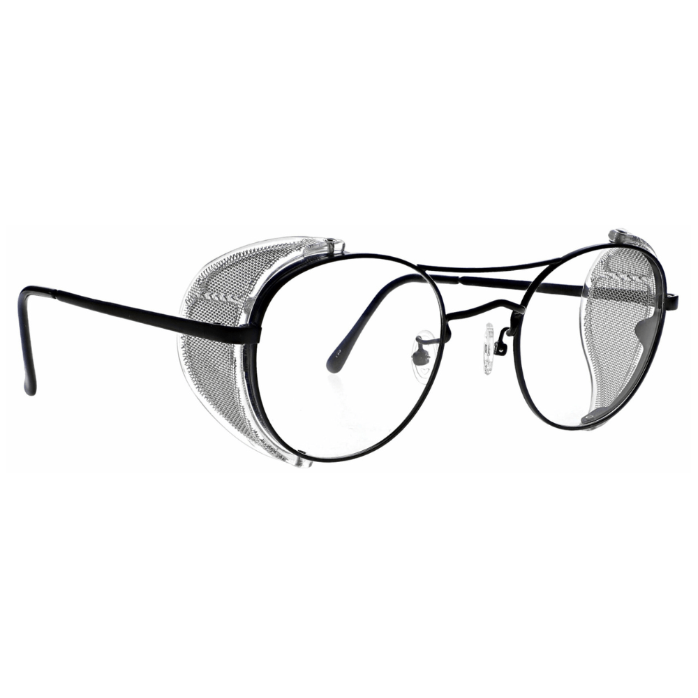 Clear Glass Lens Eyewear M200 safety glasses with a sleek design and protective lenses for eye safety.