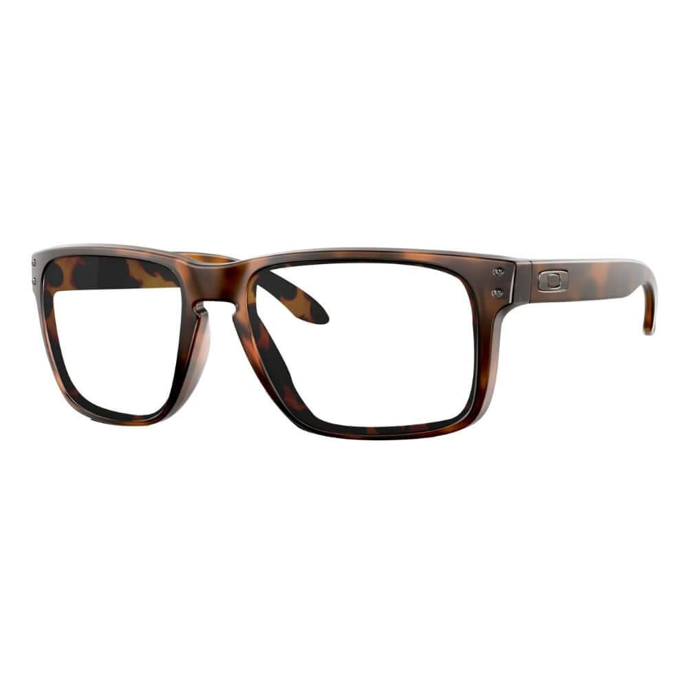 Oakley Holbrook XL sunglasses in matte brown tortoise with a classic rectangular frame and dark lenses.