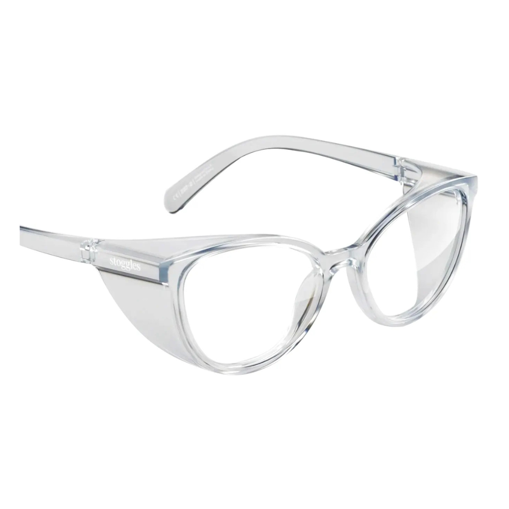 Prescription Safety Glasses Stoggles Cat Eye - Glass Lens Eyewear