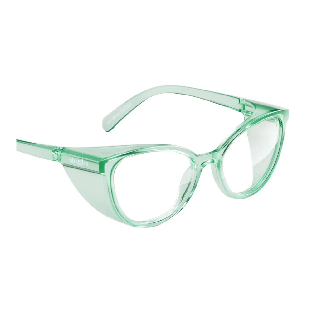 Prescription Safety Glasses Stoggles Cat Eye - Glass Lens Eyewear