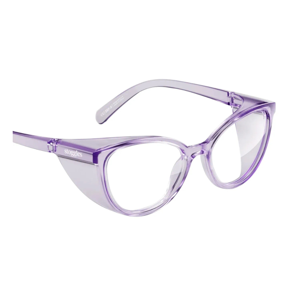 Prescription Safety Glasses Stoggles Cat Eye - Glass Lens Eyewear