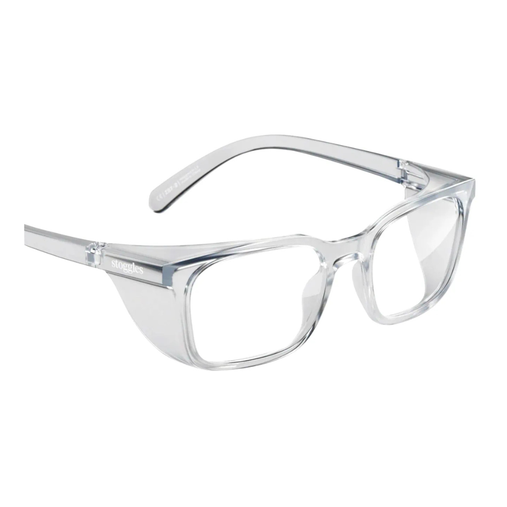 Prescription Safety Glasses Stoggles Rectangle - Glass Lens Eyewear