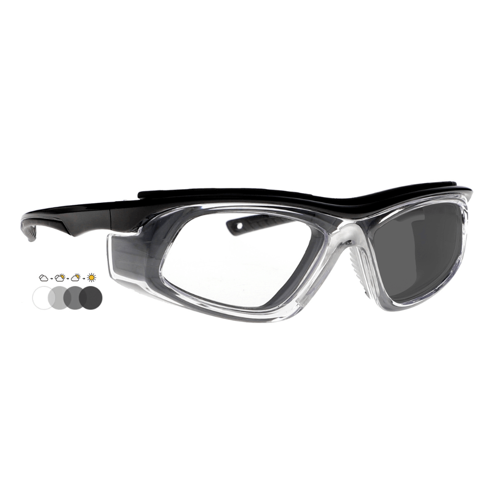 Glass safety glasses T9603 - Black Frame - Glass Lens Eyewear
